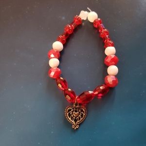 Heart charm bracelet